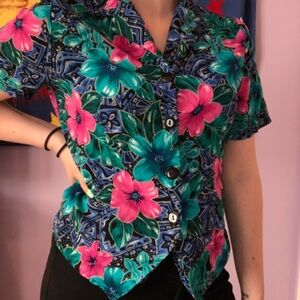 Floral Button-Up Women’s Top